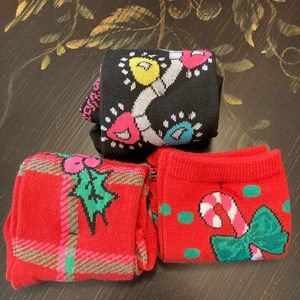 3 pair Betsey Johnson womens holiday socks*new*